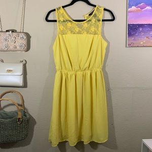 Yellow Floral Summer Dress